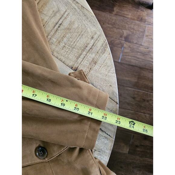 Tularosa X Revolve Zion Camel Faux Suede Shirt Jacket Women's Size S EUC - Picture 10 of 10